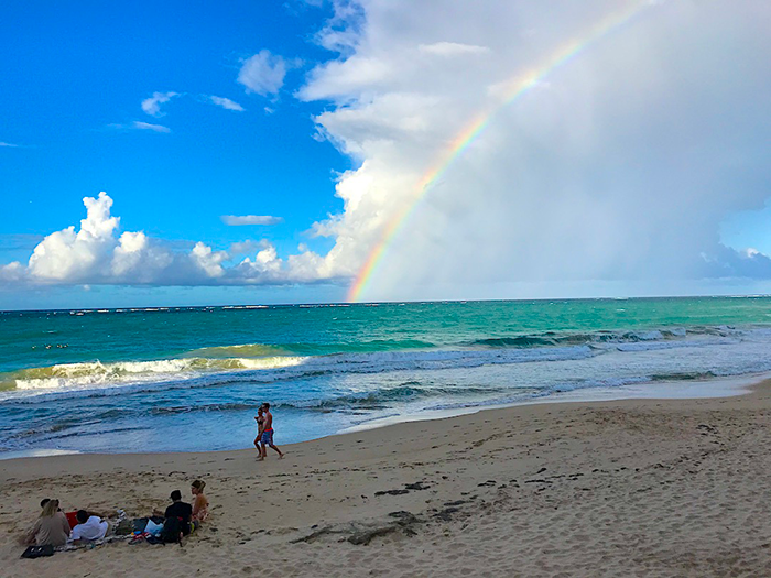 Rainbow Over the Atlantic Ocean
