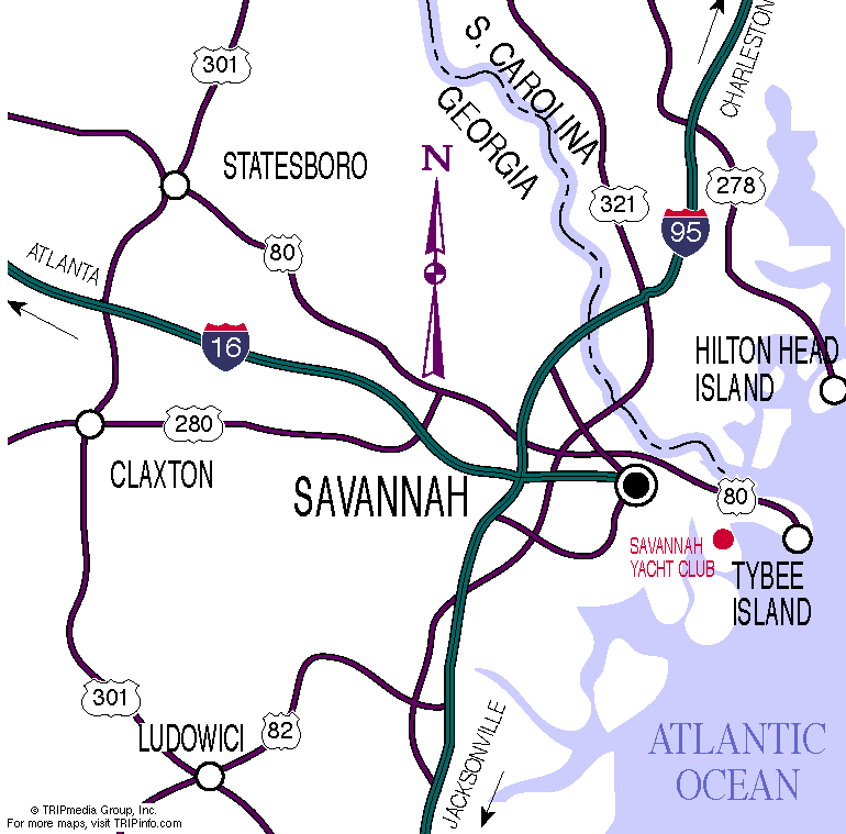 Map To Savannah Georgia Savannah Road Map