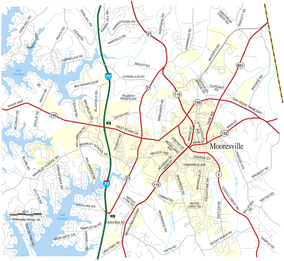 Mooresville Road Map
